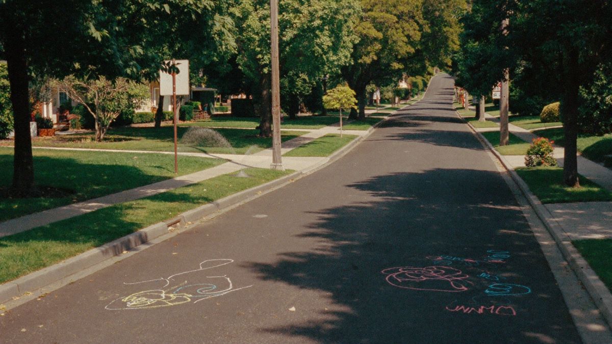 A sunlit suburban street